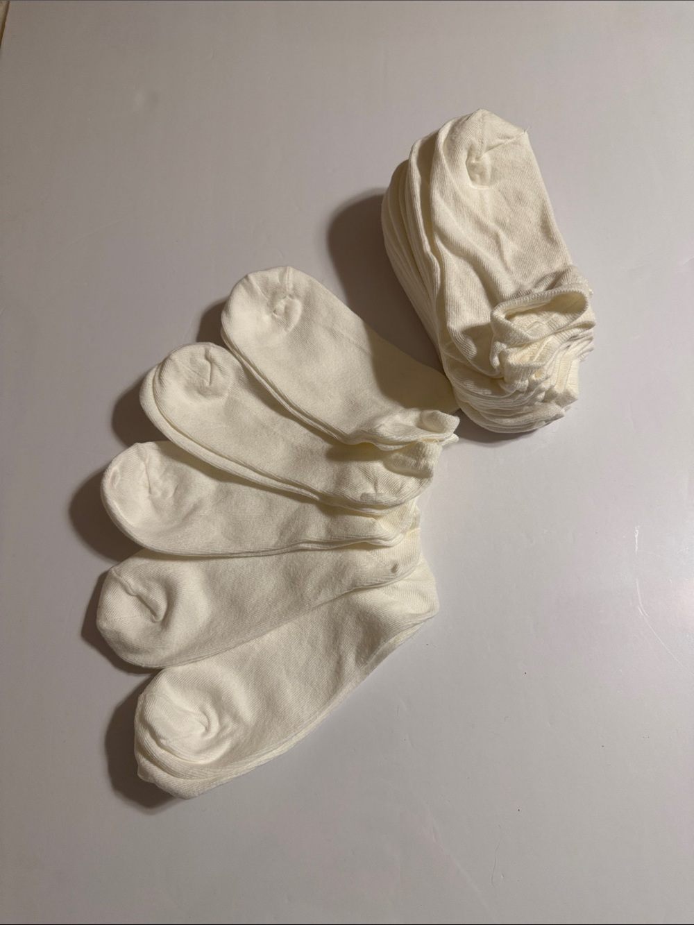 Women’s Ankle Medium No-Show Socks White - 13 Pack NWOT